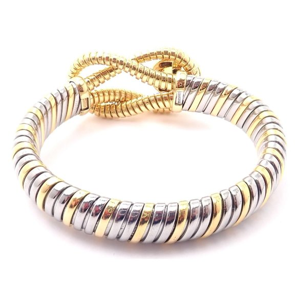 Authentic Cartier Hercules Knot 18k Yellow Gold Stainless Steel Citrine Bracelet - Picture 3 of 12